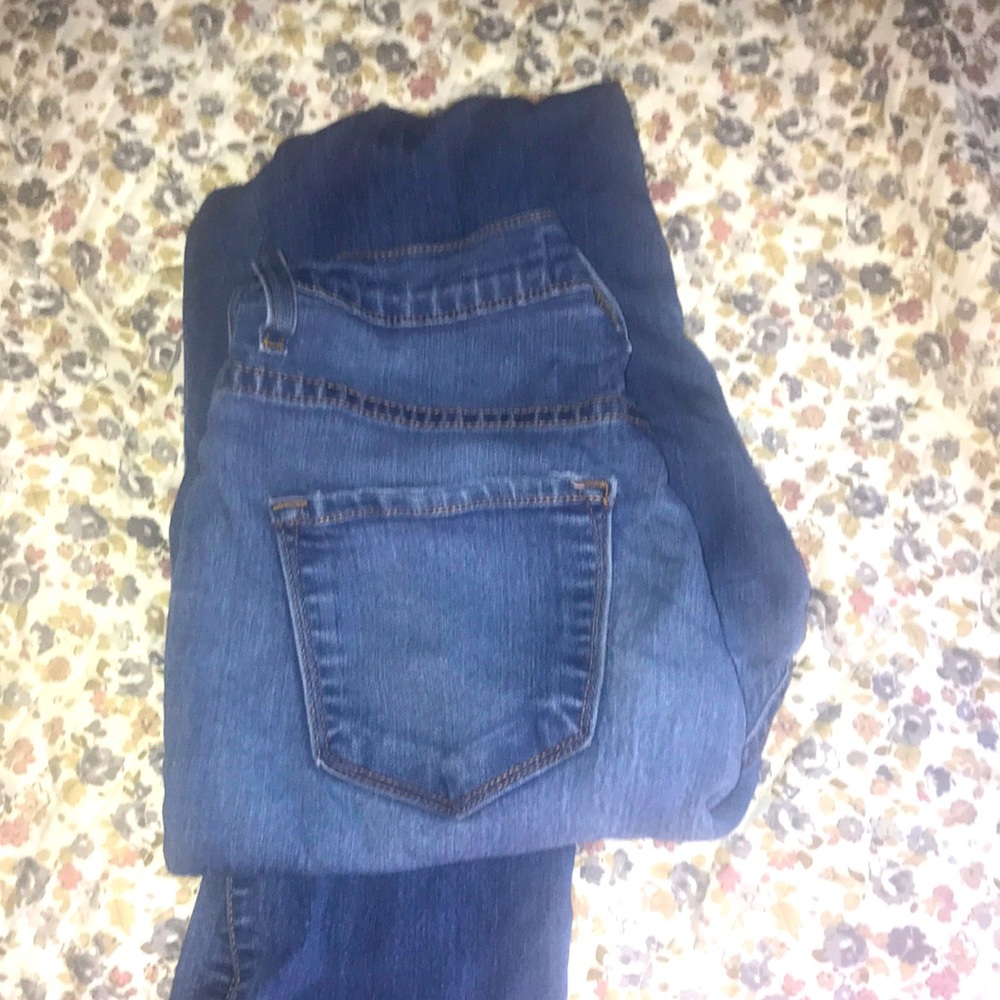 A pair of high waisted blue jeans from FsN
